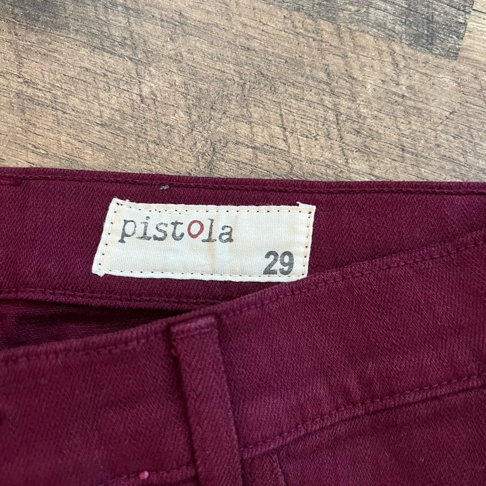 Pistols Skinny Burgundy Jeans - Picture 7 of 13